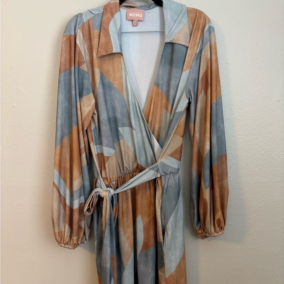 Show Me Your MuMu Patsy Mini Dress in Retro Absract sz L NWOT - Picture 5 of 8